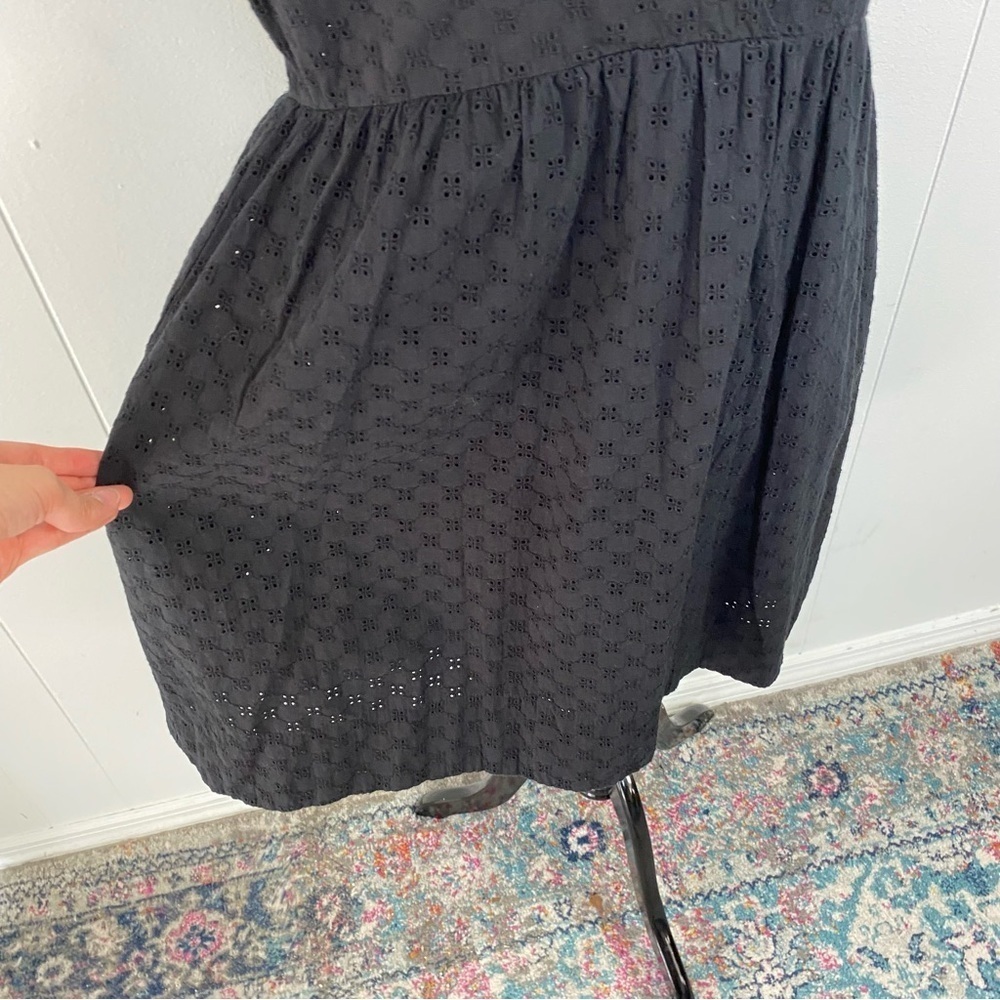Wilfred Aritzia Womens Black V Neck Misha Dress Small Eyelet Lace Mini /Babydoll - Picture 7 of 16